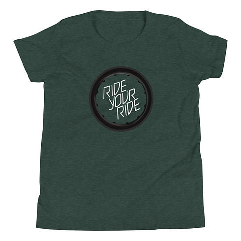 Wheel Black Wall Youth Short Sleeve T-Shirt